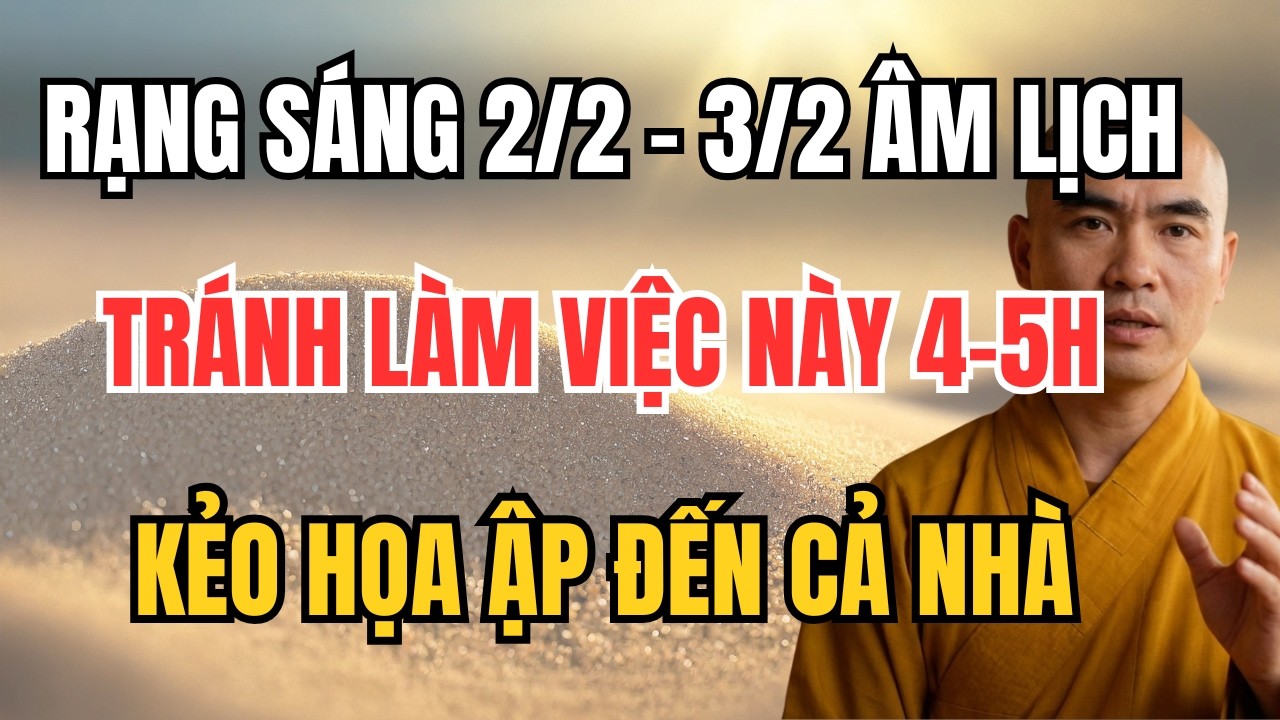 RẠNG SÁNG 2/2 – 3/2 ÂM LỊCH TRÁNH LÀM VIỆC NÀY 4–5H – KẺO HỌA ẬP ĐẾN CẢ NHÀ