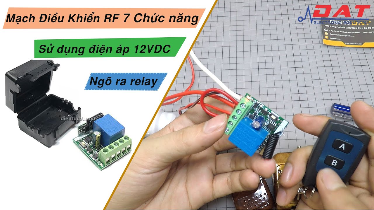 Mạch Điều Khiển RF 7 Chức năng 1 relay | Điện tử DAT