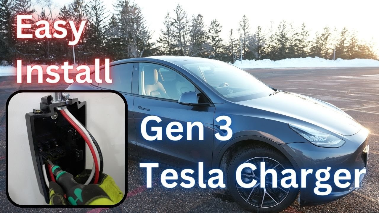 Установка настенного зарядного устройства Tesla | Зарядное устройство 3-го поколения