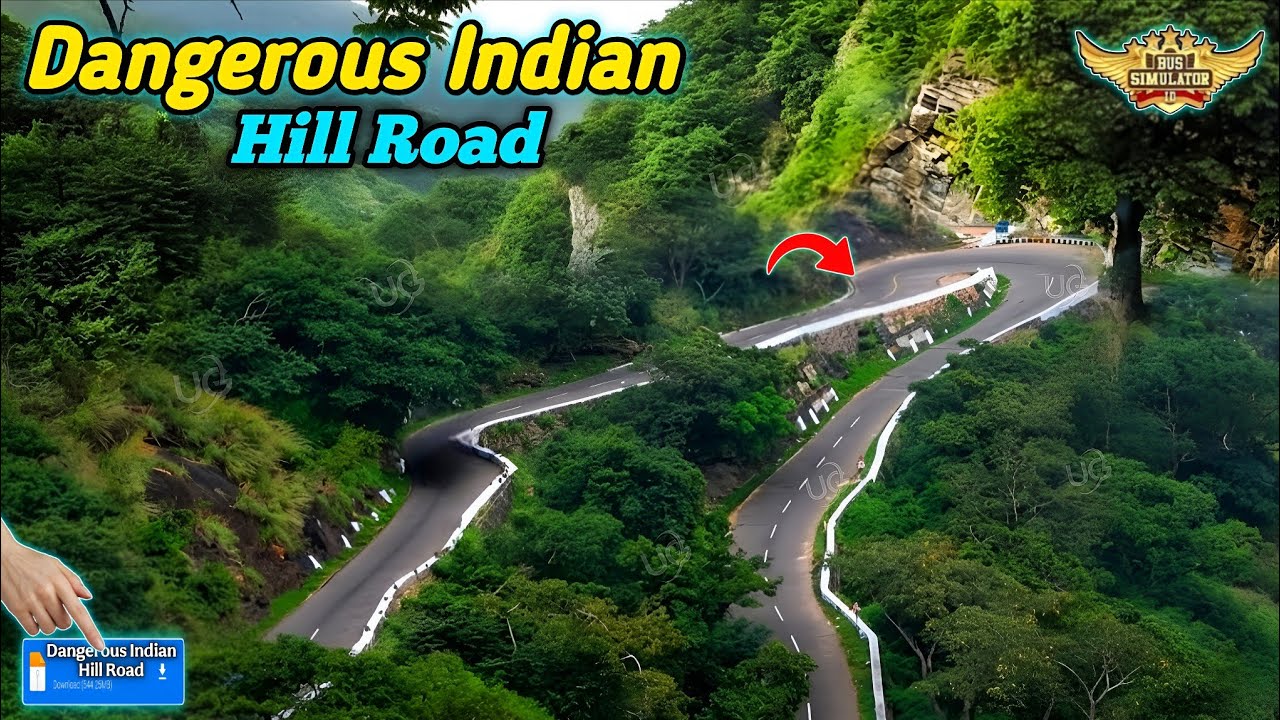 Download ! New Dangerous Indian Hill Road Map Mod For Bus Simulator Indonesia | Bussid Map Mod 4.4.1