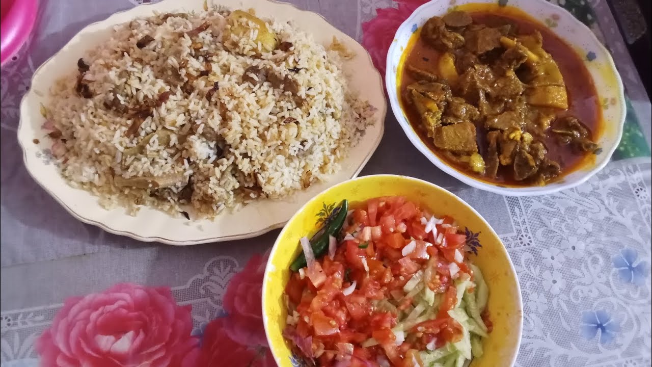 পবিত্র শবে বরাতেআমার বাসায় তৈরি করলাম😋 মজাদার বিফ বিরিয়ানি সাথে ঝাল মাংস how to make beaf biriyani