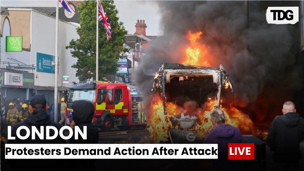 LIVE: London Anti-Immigration Protest Erupts After Belfast Knife Attack | Far-Right Demonstration
