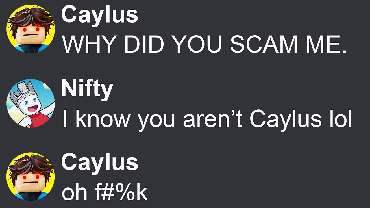 Scamming Back A Fake Roblox YouTuber Scam Server