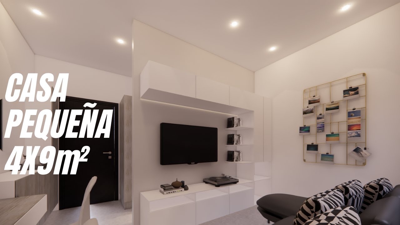 Casa pequeña 4x9 metros (36m2)😍😍 con patio y un dormitorio