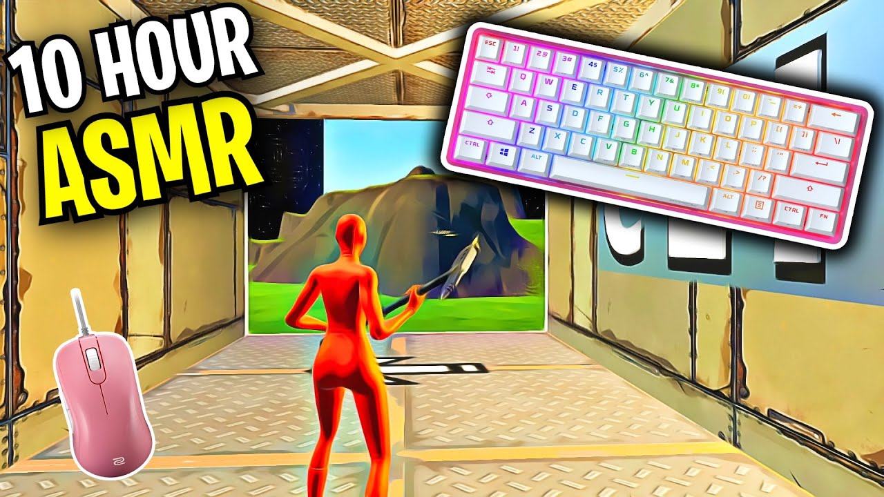 [10 HOUR] ASMR😴 Gaming Mechanical Keyboard Sounds Fortnite Gameplay Chill To Sleep
