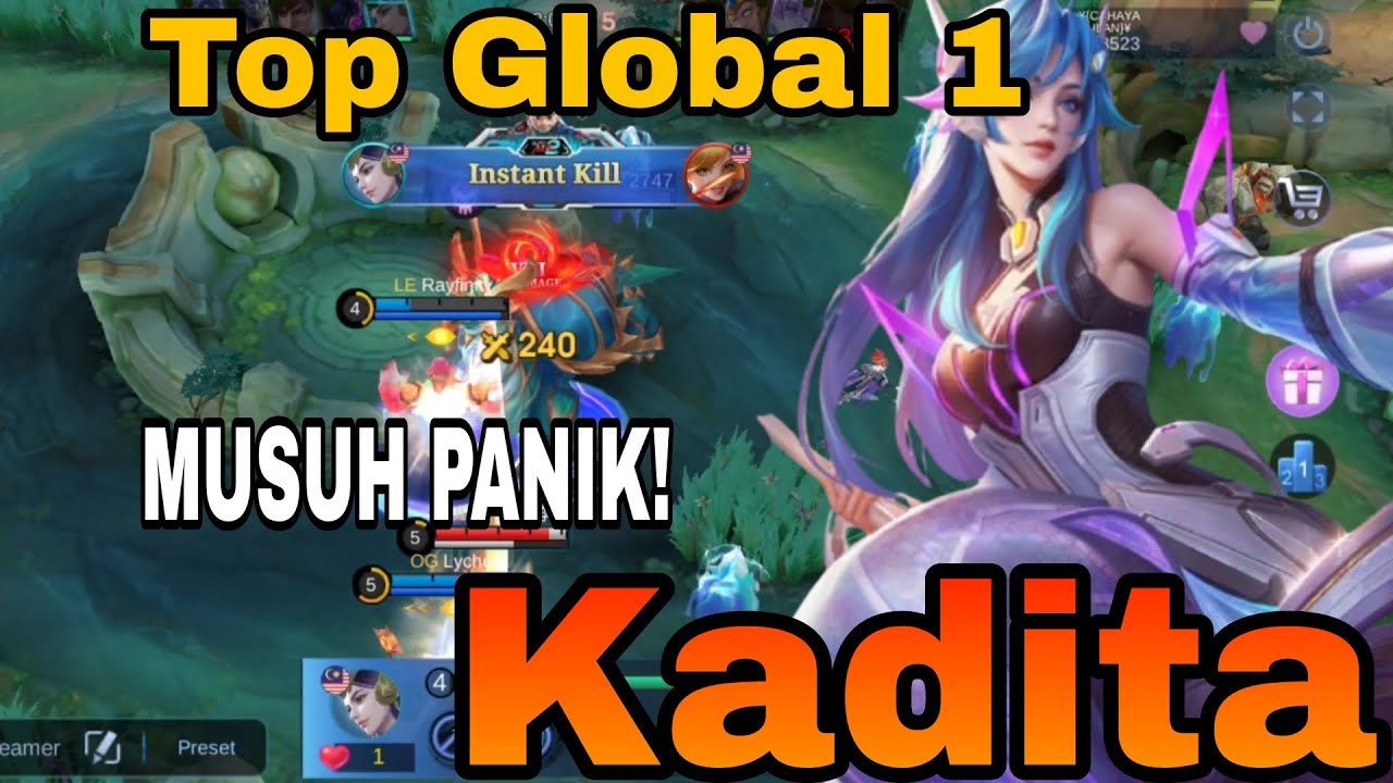 Top Global Kadita Gameplay MLBB | Build & Combo Tersakit