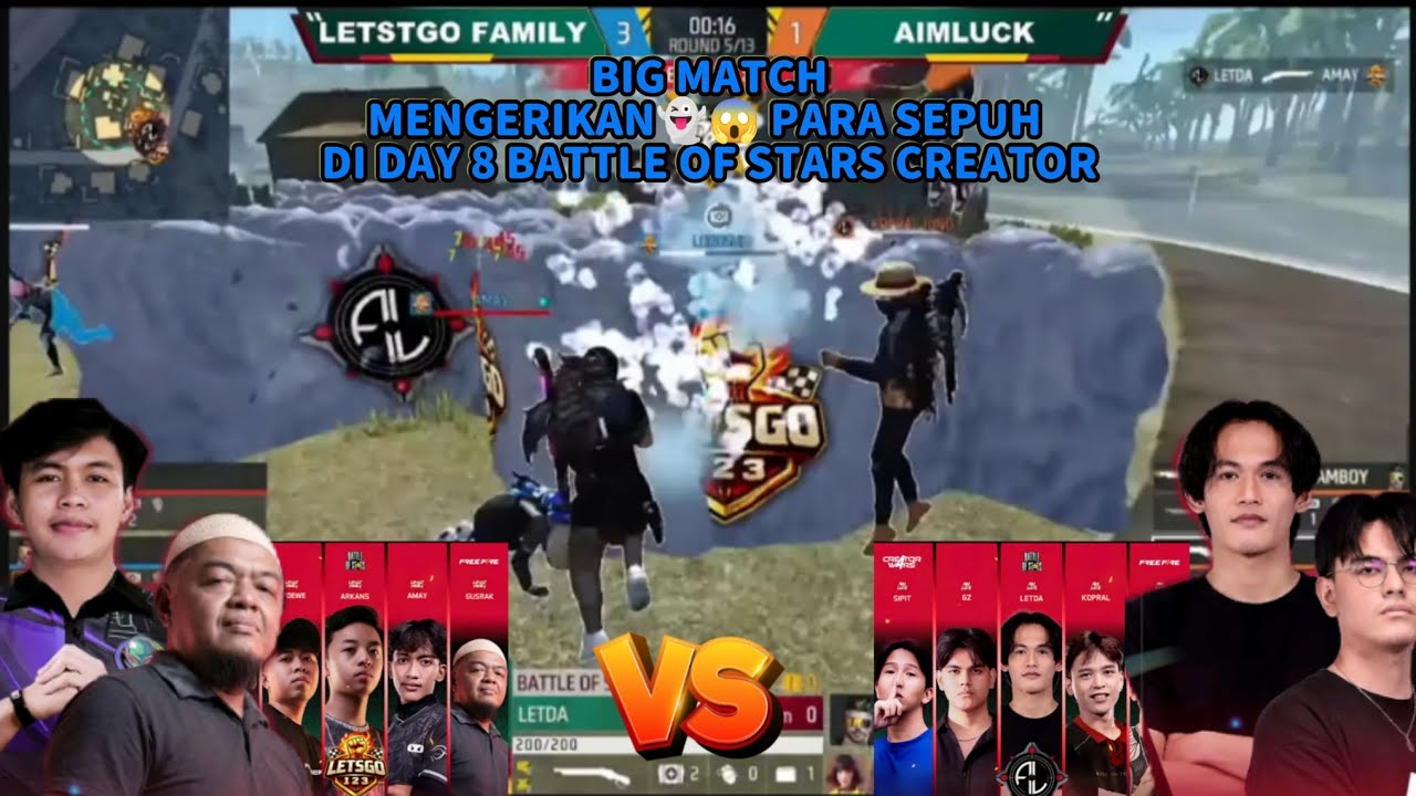 LETSGO FAMILY VS AIMLUCK BATTLE OF STARS CREATOR WARS DAY 8 FULL HIGHLIGHT BIG MATCH