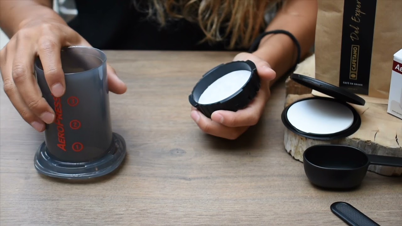 Aeropress Go en uso