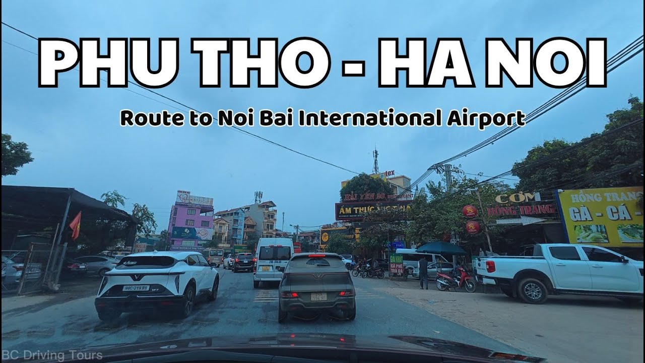 Scenic Drive from Phu Tho to Noi Bai International Airport, Hanoi | Relaxing Vietnam Road Trip POV