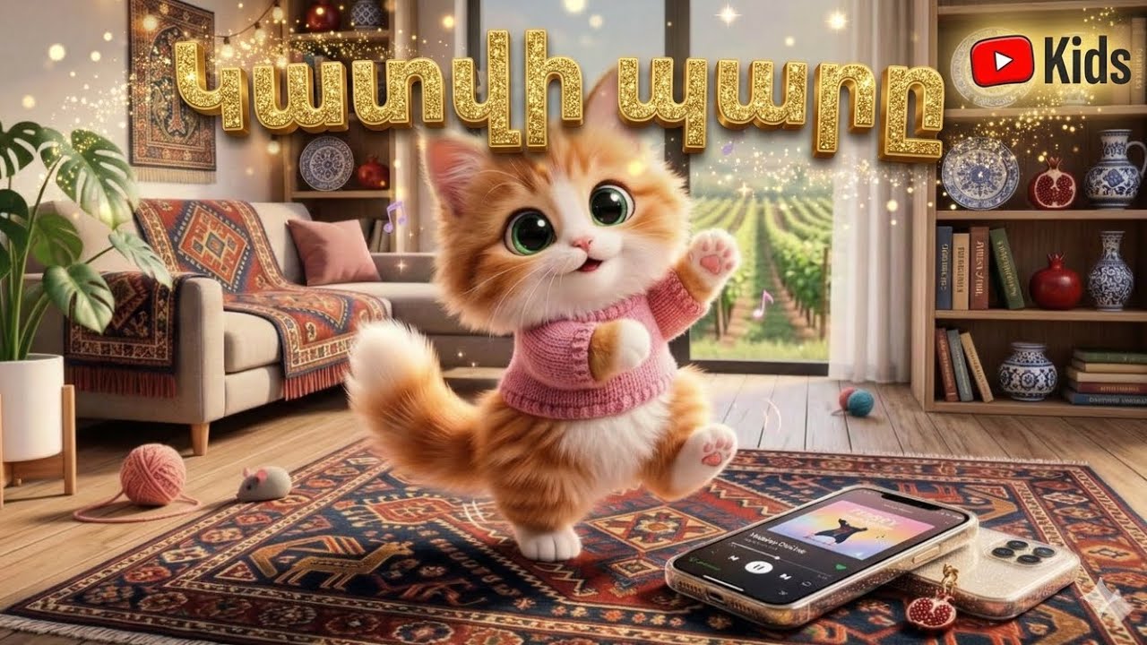 🐱Կատվի պարը🐱#armeniankidssongs #մանկականուրախերգ #կատու #mankakanerger #katu #պար #кату #haykakan