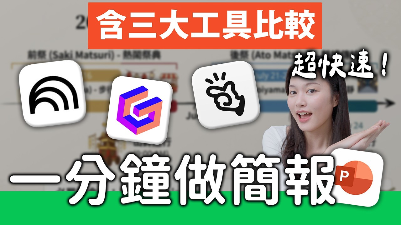 一分鐘快速做簡報！三大AI工具比較 Gamma、Notebook LM、Manus｜蘋果妹
