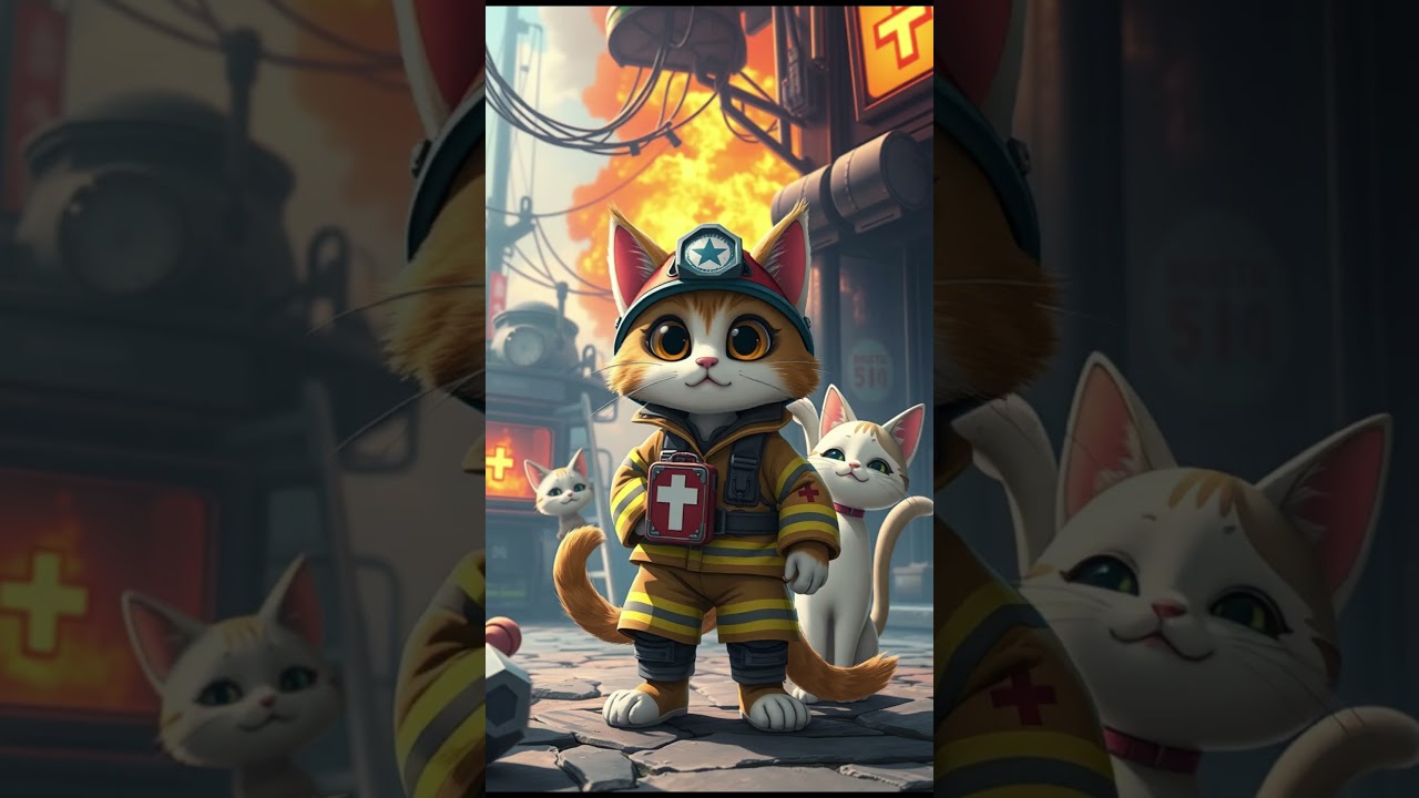 First aid kit #foryou #childrenscontent #firefightercat #viral