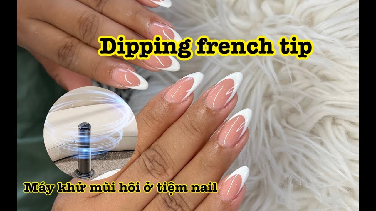 Làm dipping french tip như đắp bột | Nail art designs 2023 | nail tutorial