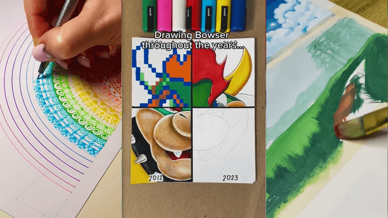 😍Art drawing tiktok compilations ~ Drawing tiktok #46