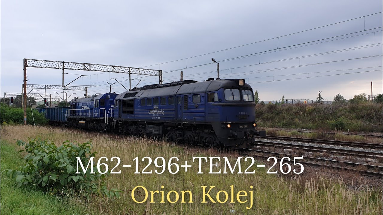 M62-1296+TEM2-265 ORION Kolej z weglarkami