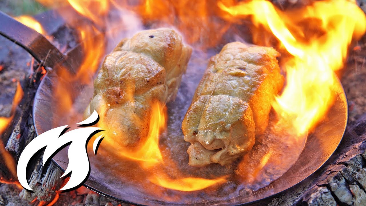 Brennende H&auml;hnchen Roulade asmr style gegrillt 🔥🔥🔥