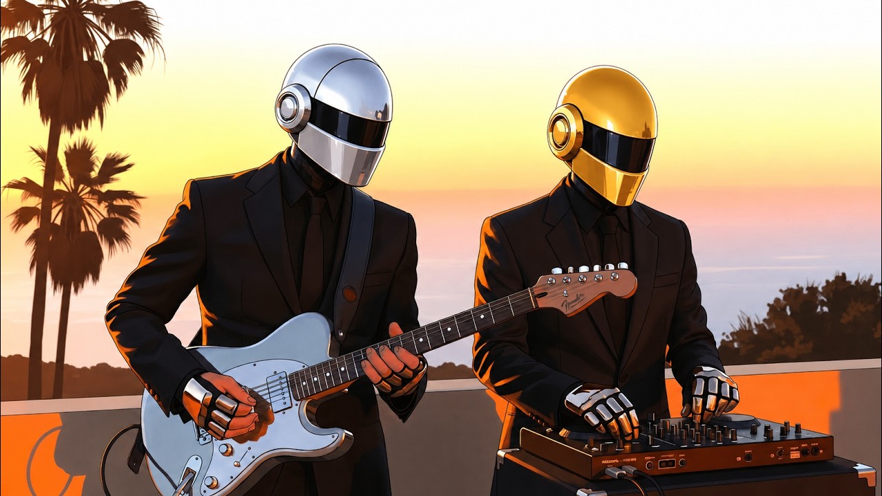 Daft Punk Vibes 🎸 Sunset Coastline Groove🌴Chill Disco & California Funk Mix