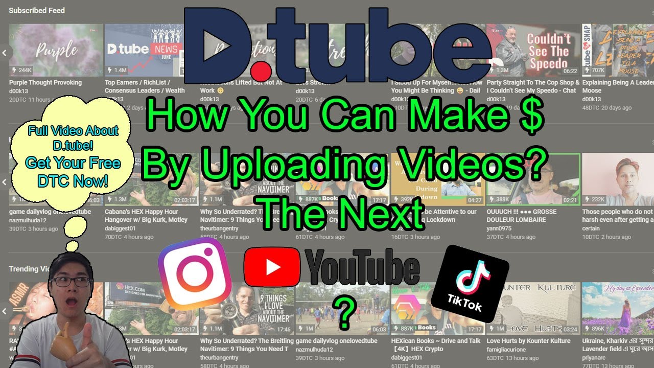 What Is D.Tube | Review? | Make Money By Uploading / Commenting? | The Next Social Media Platform?