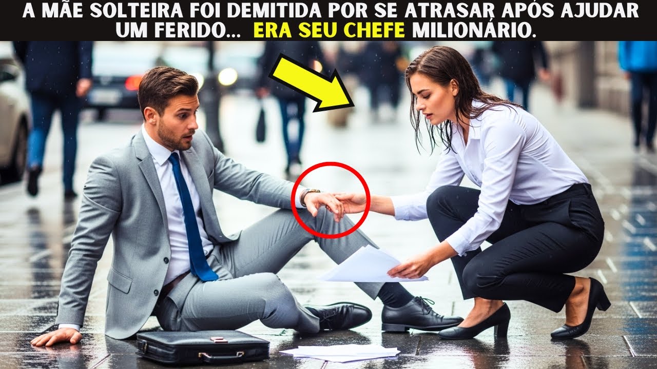 A mãe solteira foi demitida por se atrasar após ajudar um ferido… era seu chefe Milionário.