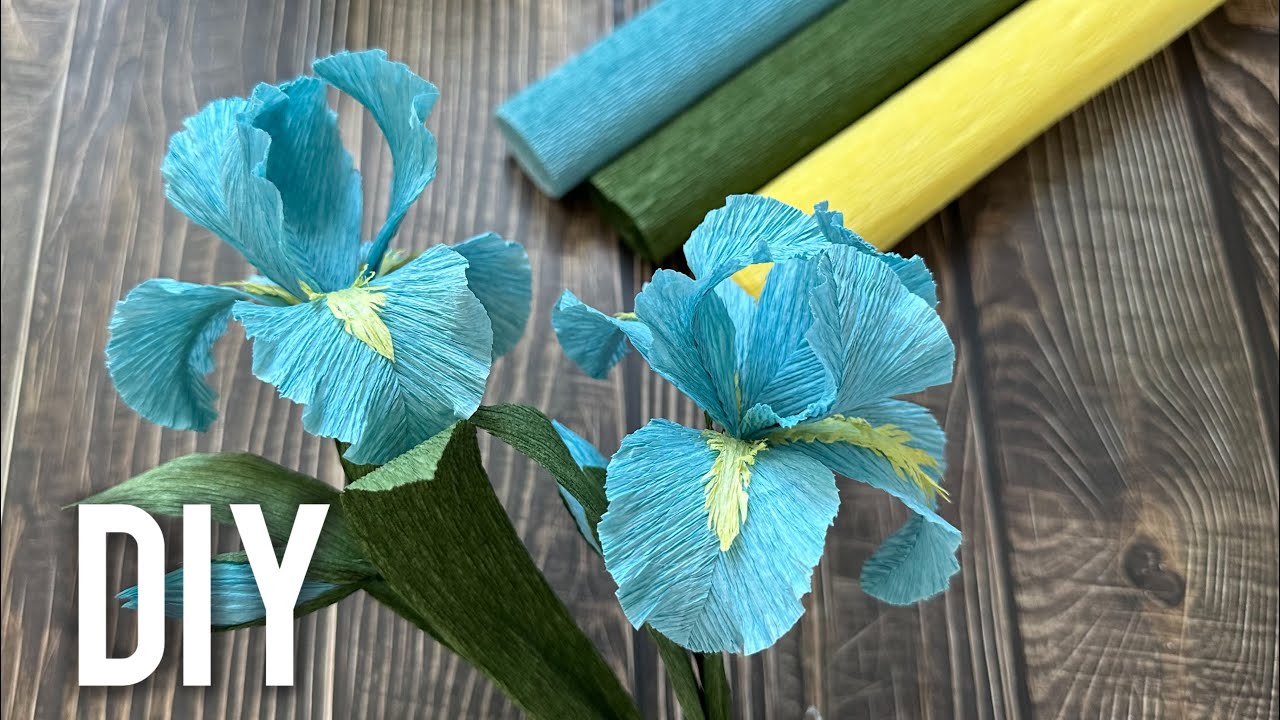Beautiful! How to Make Crepe Paper Iris Flower | DIY Decoration Ideas