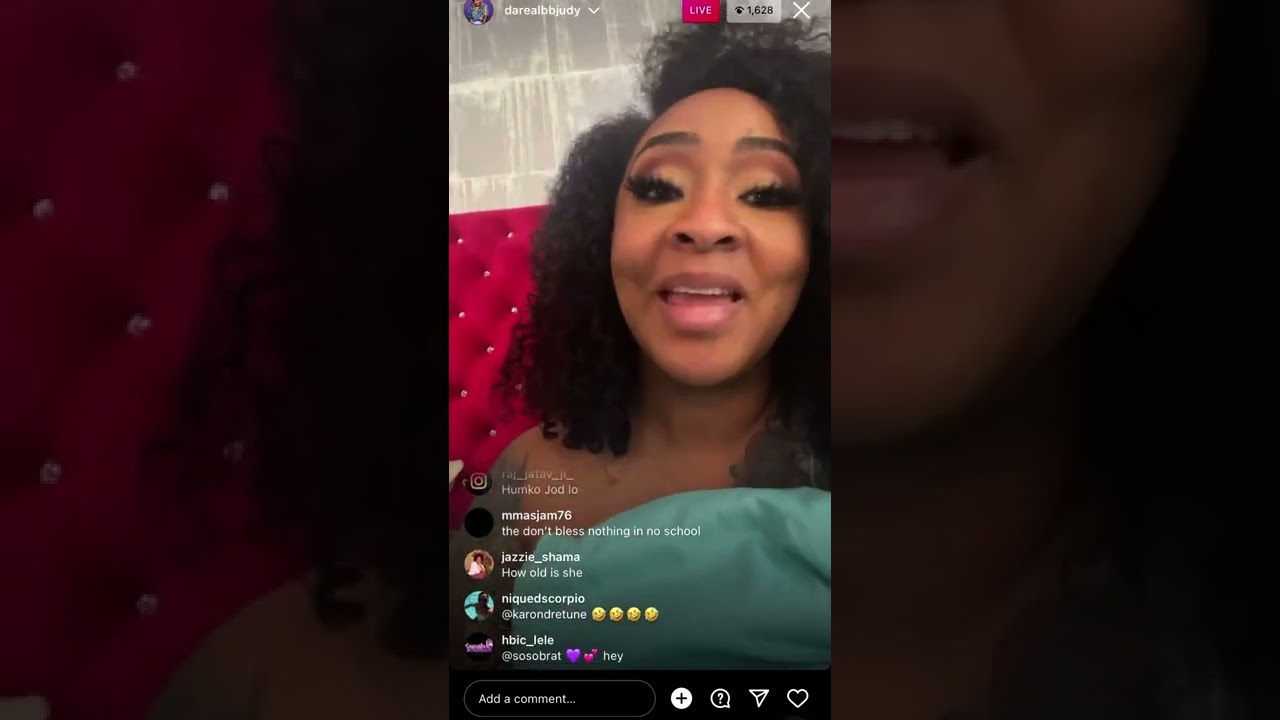 Bb Judy Instagram live following the premier of new show brat loves Judy