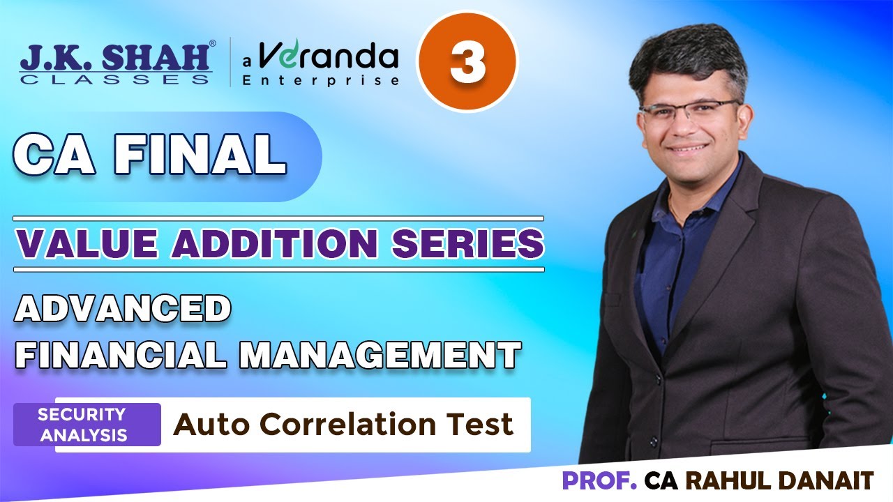 CA Final | SFM | Security Analysis | Auto Correlation Test (Efficient Market Hypothesis)