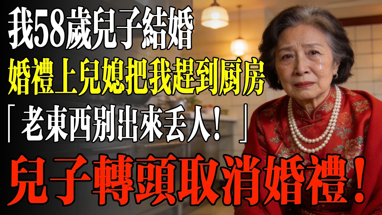 我58歲兒子結婚，婚禮上兒媳把我趕到廚房，「老東西別出來丟人！」兒子轉頭取消婚禮！#幸福 #人生 #故事 #老年 #退休後 #情感 #人生感悟 #養生 #哲理 #老年生活