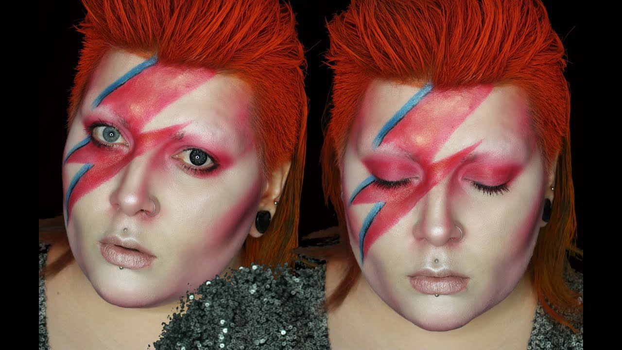 David Bowie Aladdin Sane 1970s Makeup Tutorial