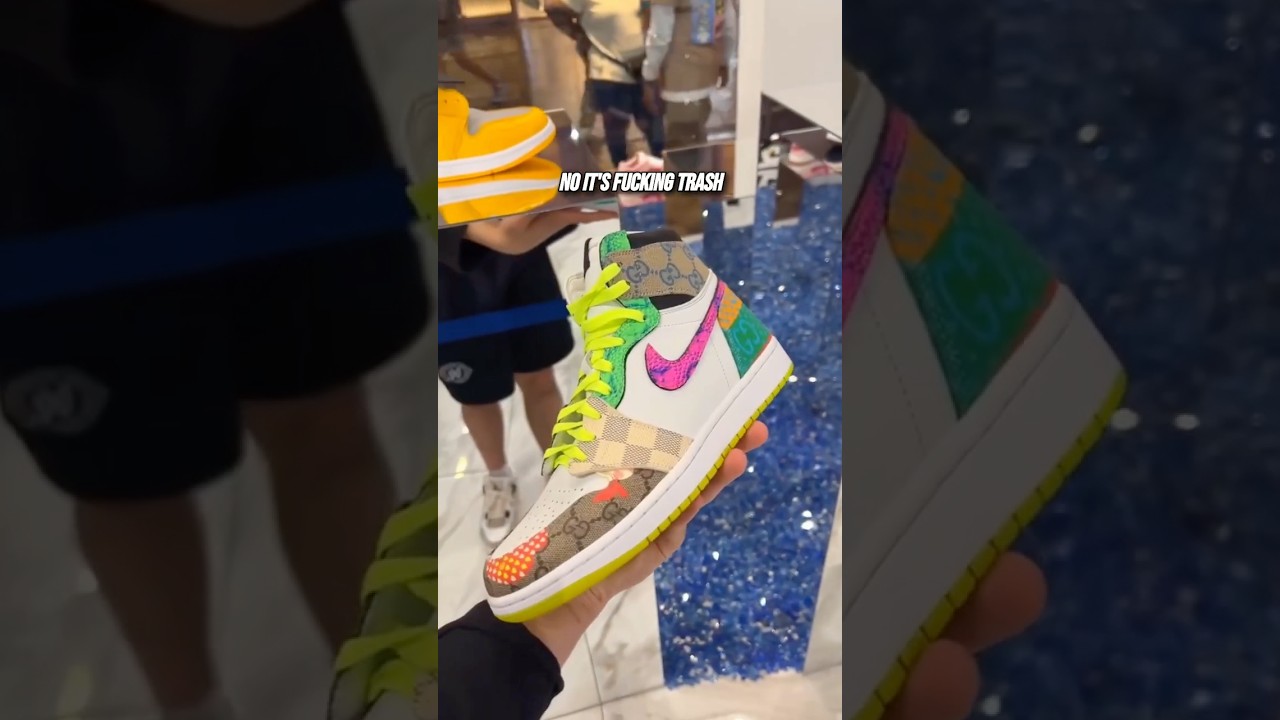 TRASH $10,000 &ldquo;Gucci&rdquo; Air Jordan 1 😭😭😭