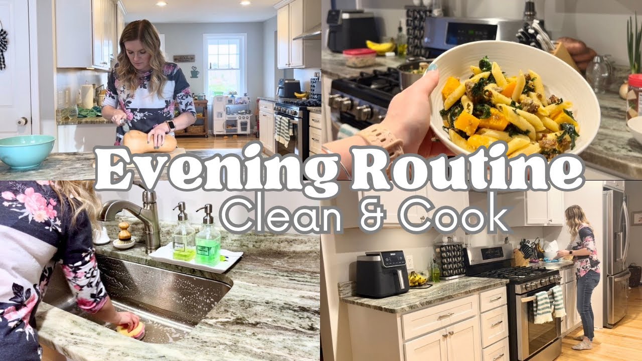 Evening Routine. Clean & Cook With Me. Healthy Dinner Idea. Closing The Kitchen.