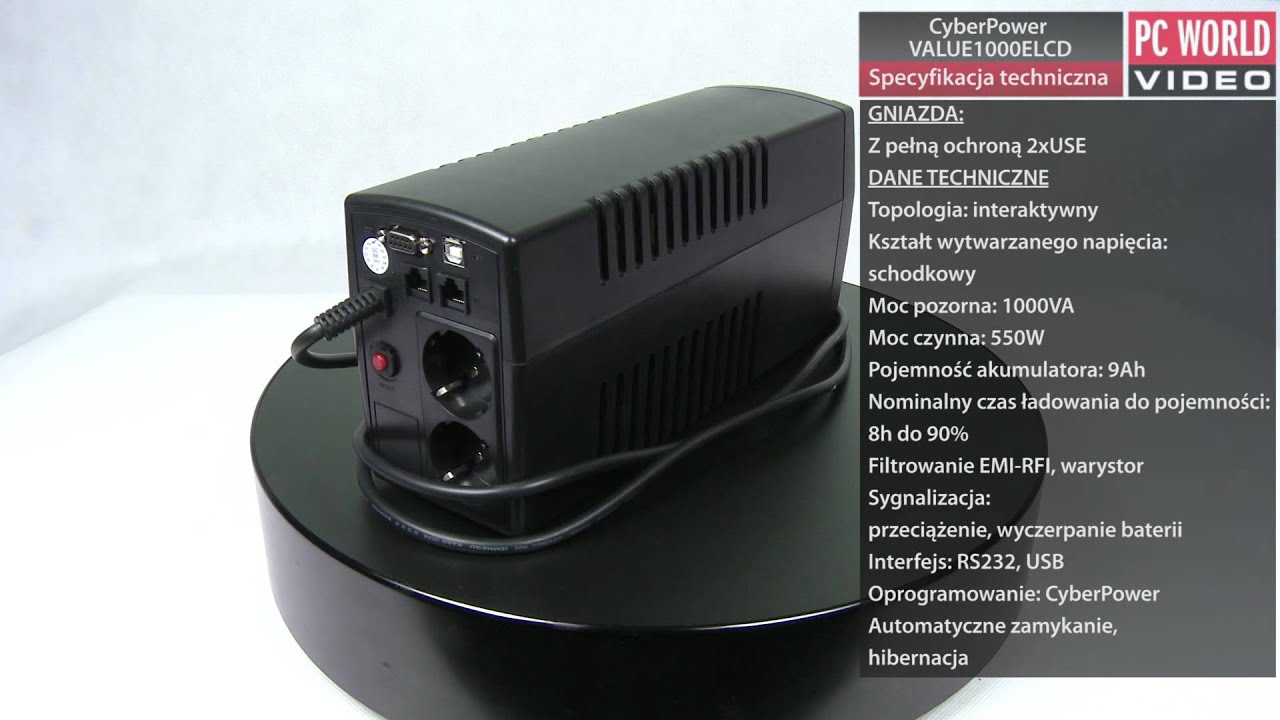 CyberPower VALUE1000ELCD - test PC World