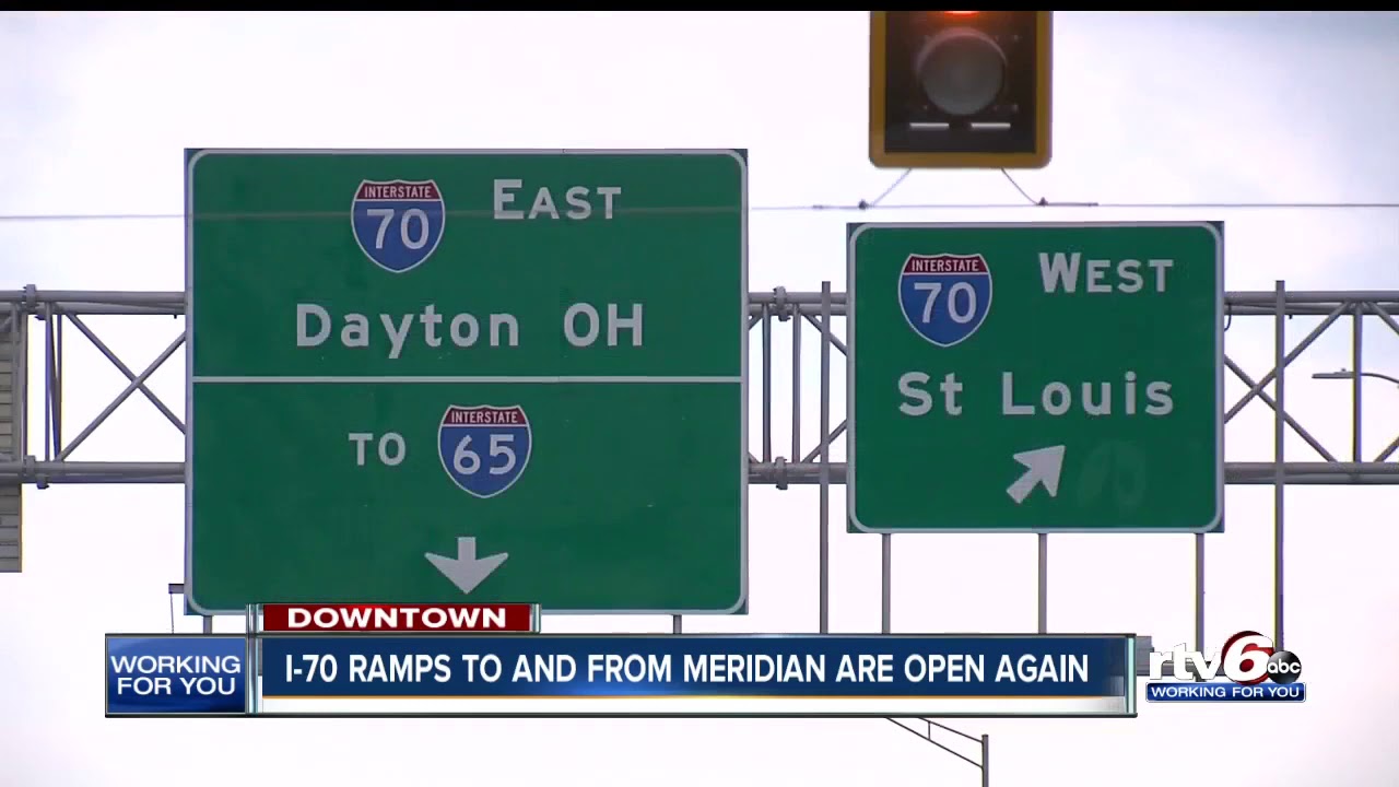 INDOT reopens Meridian Street ramps in downtown Indianapolis