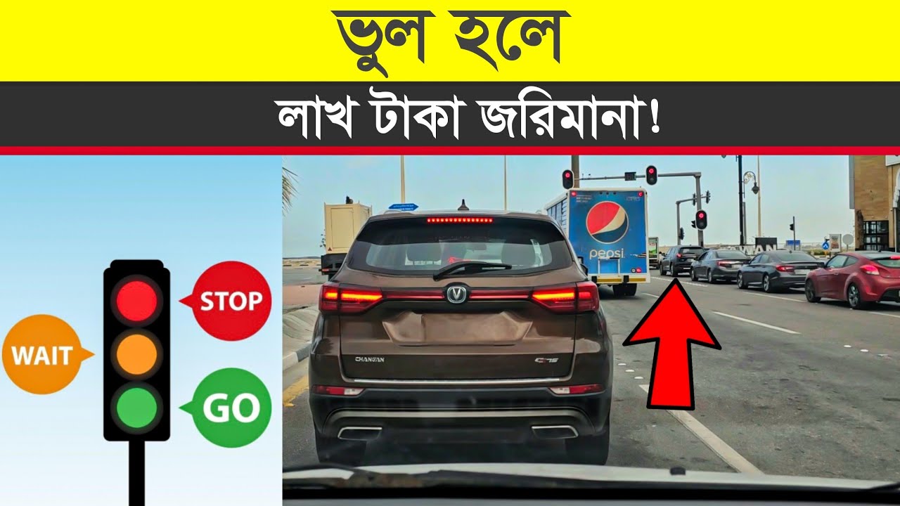 Simple rules for driving at traffic signals || Traffic Signal Driving Rules || Saudi Arabia