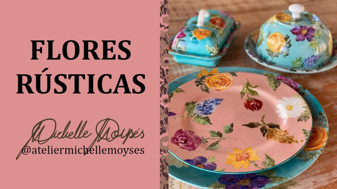 Florzinhas rústicas na porcelana