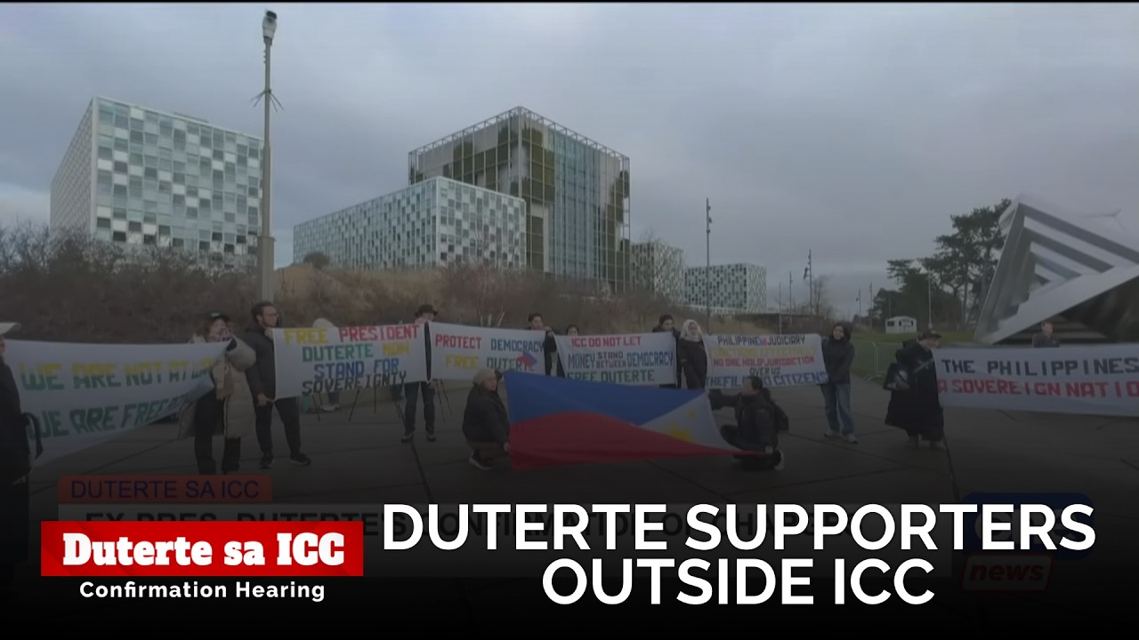Duterte supporters show up outside ICC amid confirmation of charges hearing | Duterte sa ICC