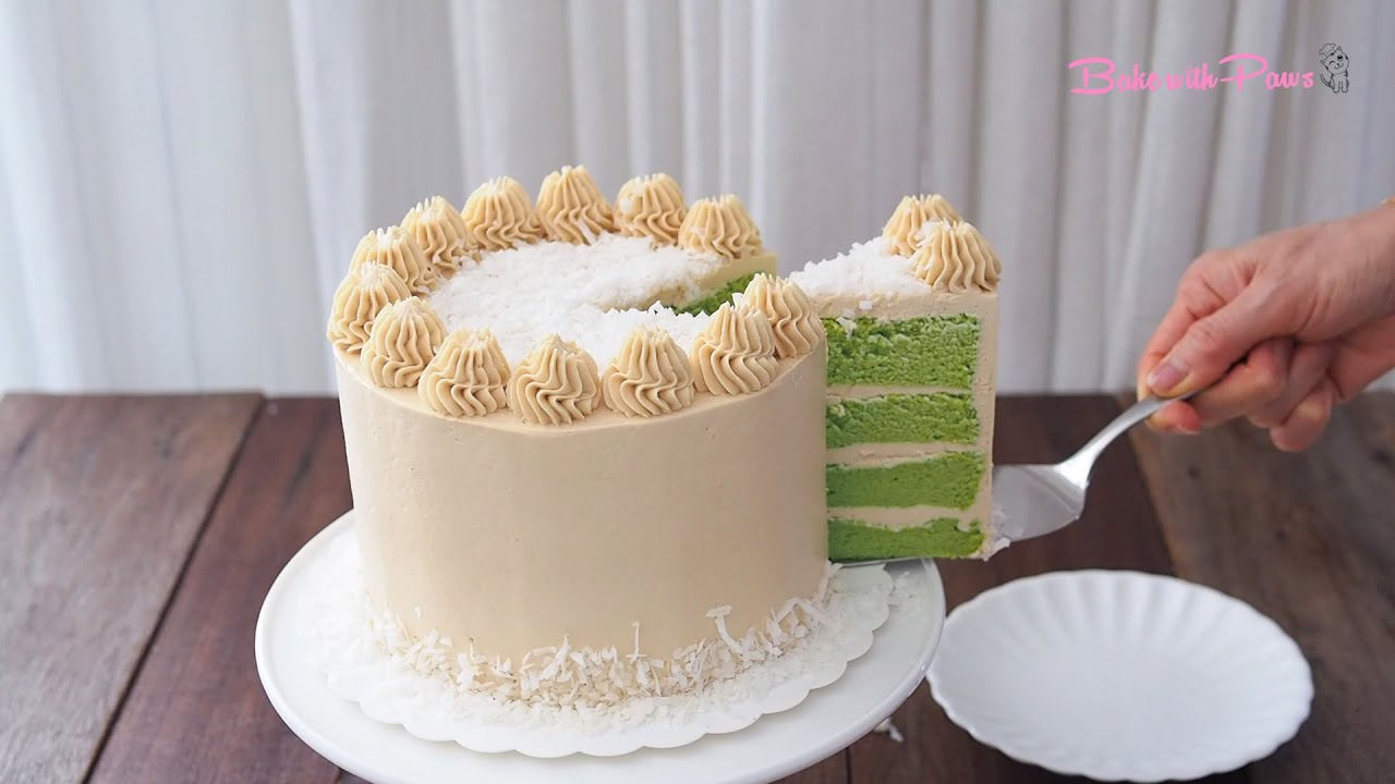 Pandan Cake with Gula Melaka Buttercream