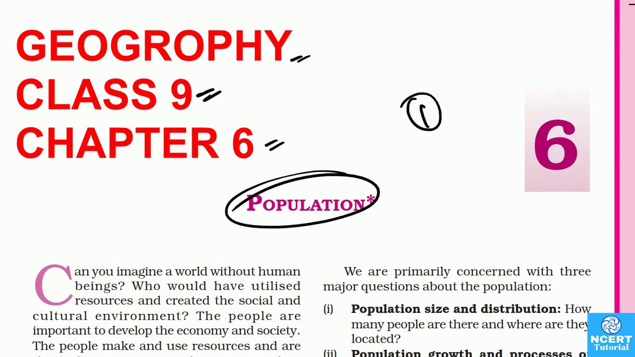 Ncert class 9 geogrophy chapter 6-Population [part 1]