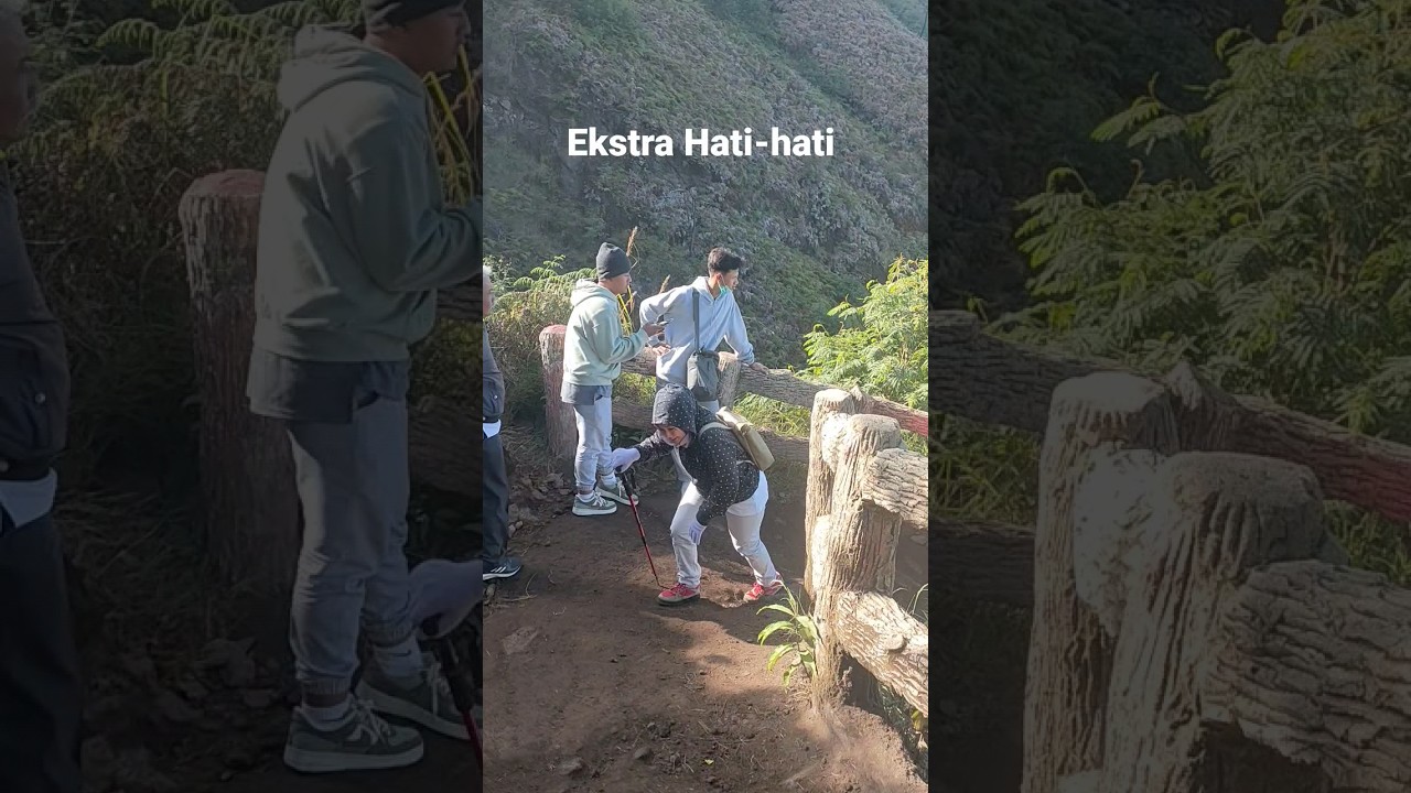 Jalan Sempit di Jalur Pendakian Kawah Ijen