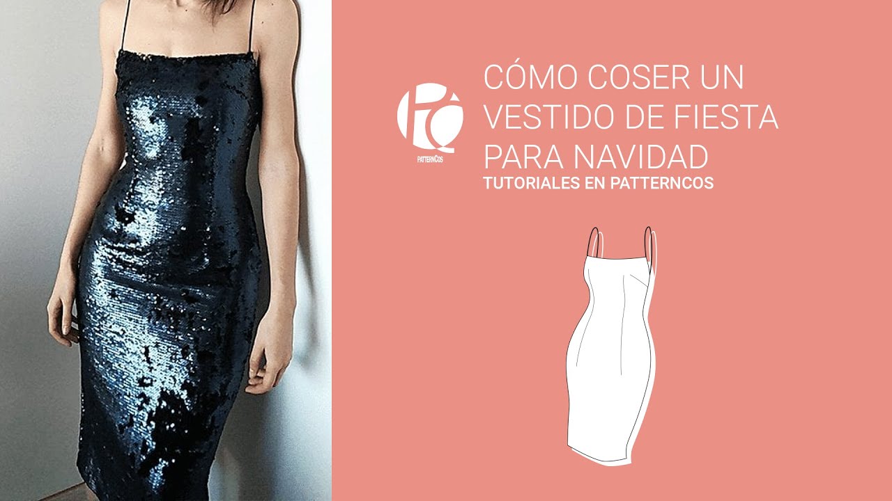 DIY Vestido de fiesta para Navidad o NocheVieja | Cómo coser una tela de lentejuelas