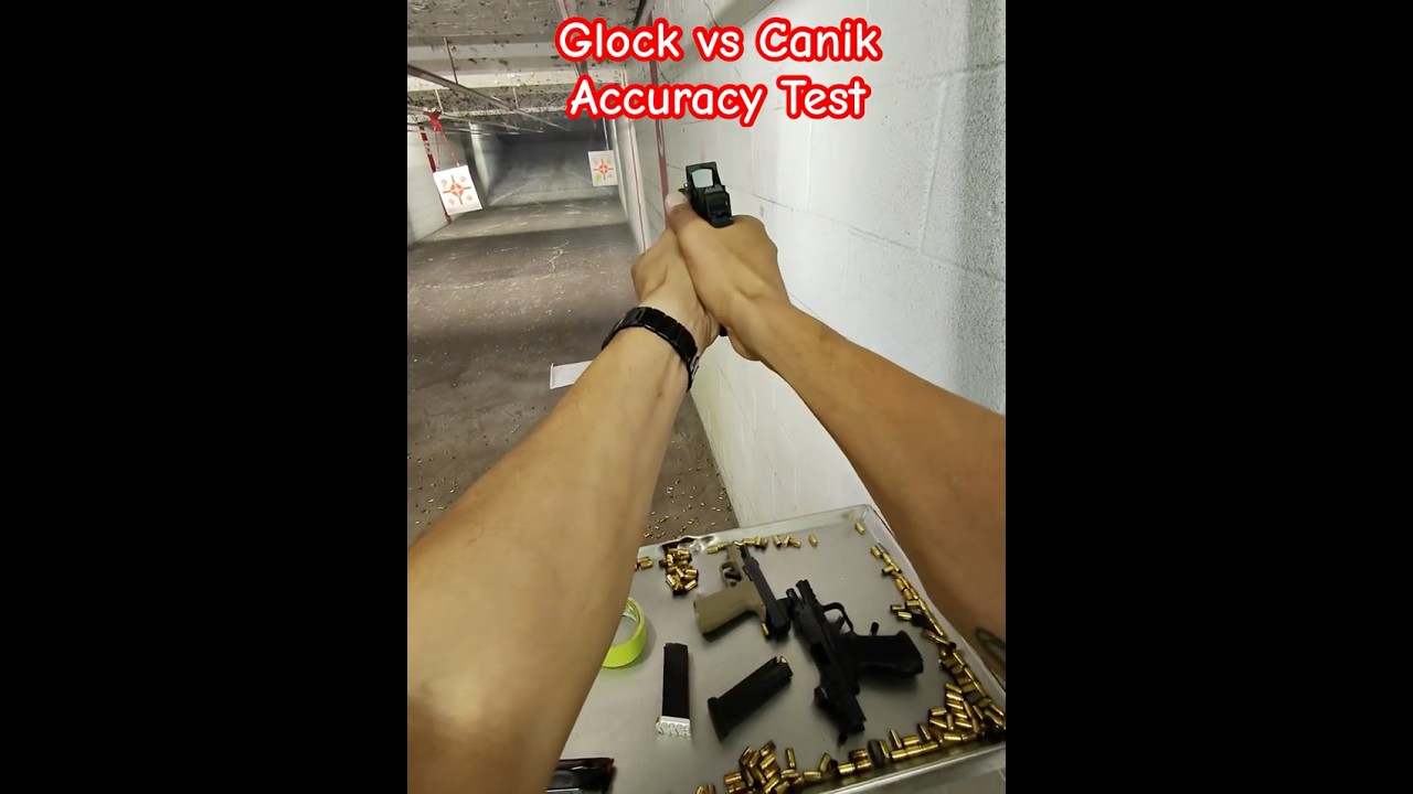 Тест точности Canik Mc9 Prime против Glock 43x