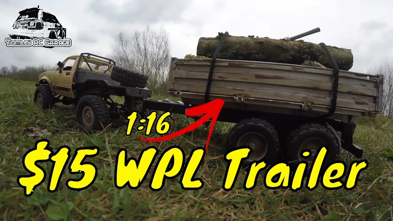 $15 Cheap RC Trailer, 1:16 WPL C14.  How to get yours :) JJRC MN-90 Trailer