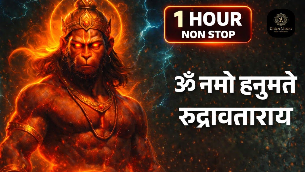 1 Hour Non Stop Hanuman Mantra | Om Namo Hanumate | Powerful Mantra to Remove Negativity