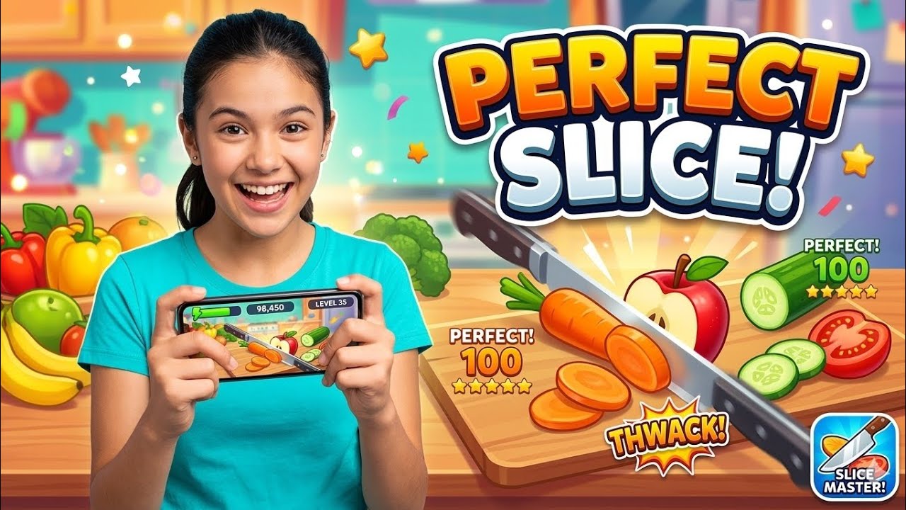 Perfect Slice Game. छोटे बच्चे लोगों का गेम। Popular Trending Mobile Game.