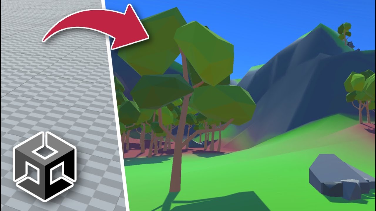 Как создать низкополигональную местность в Unity (простой способ) | Урок