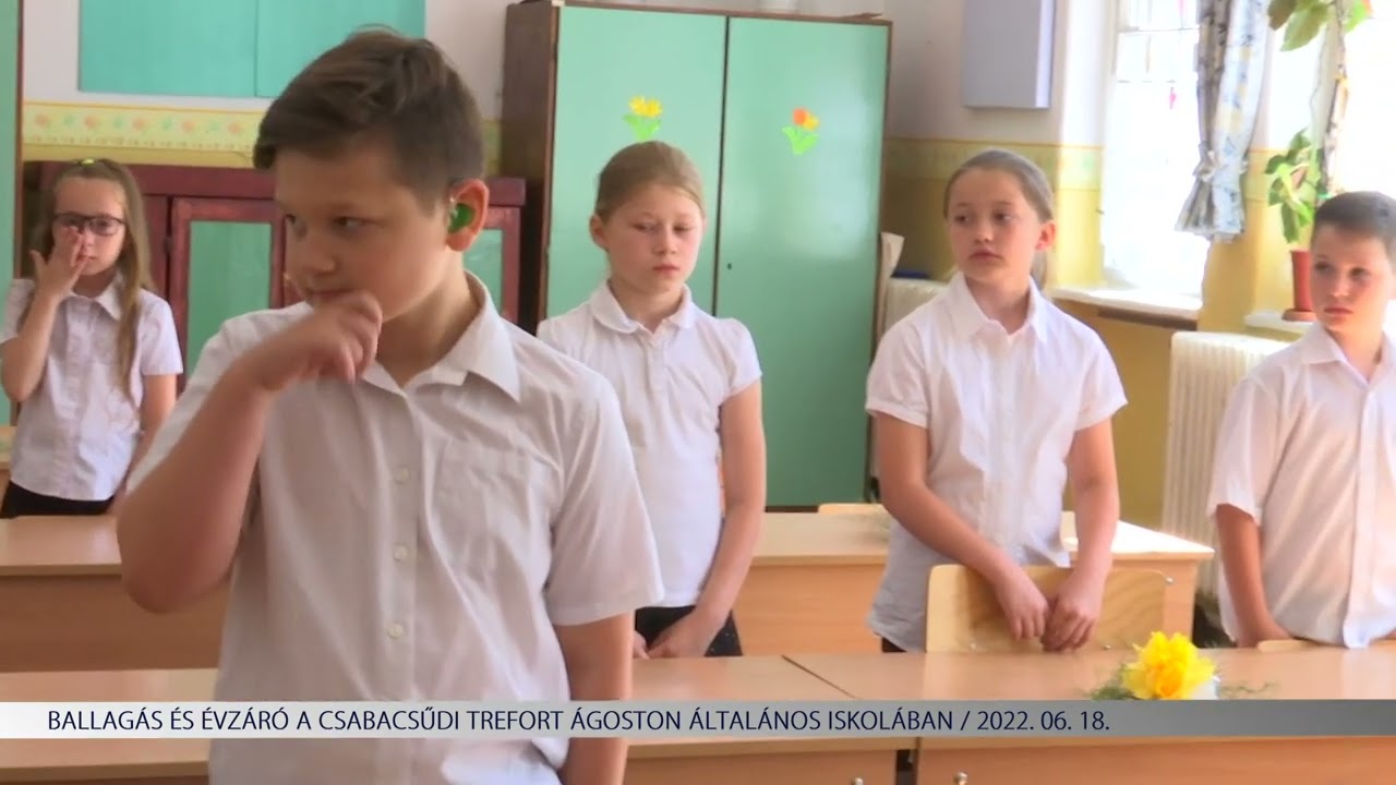 Ballagás és évzáró a Csabacsűdi Trefort Ágoston Általános Iskolában (2022. 06. 18.)