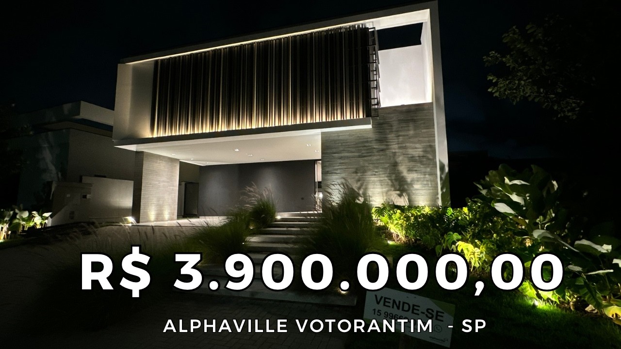 R$ 3.900.000 - Mansão Mobiliada e Decorada Impecável no Alphaville Votorantim | Luxo e Sofisticação