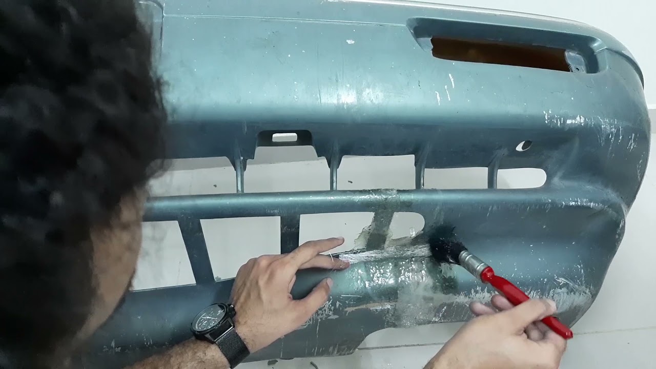 طريقة اصلاح صدام السيارة الفيبر | التطبيق علي صدام ماركيز 96