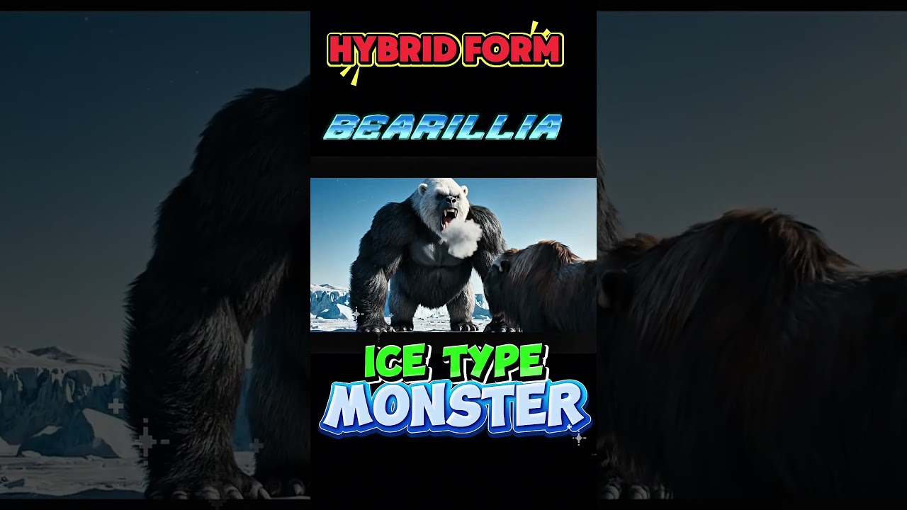 POLAR BEAR + GORILLIA = BEARILLA ( ICE TYPE MONSTER )