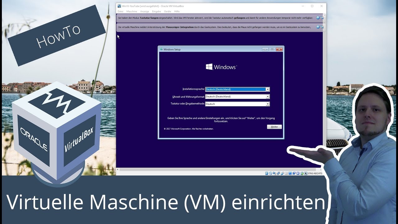 Virtuellen PC / Virtuelle Maschine mit Windows 10 einrichten - German / Deutsch