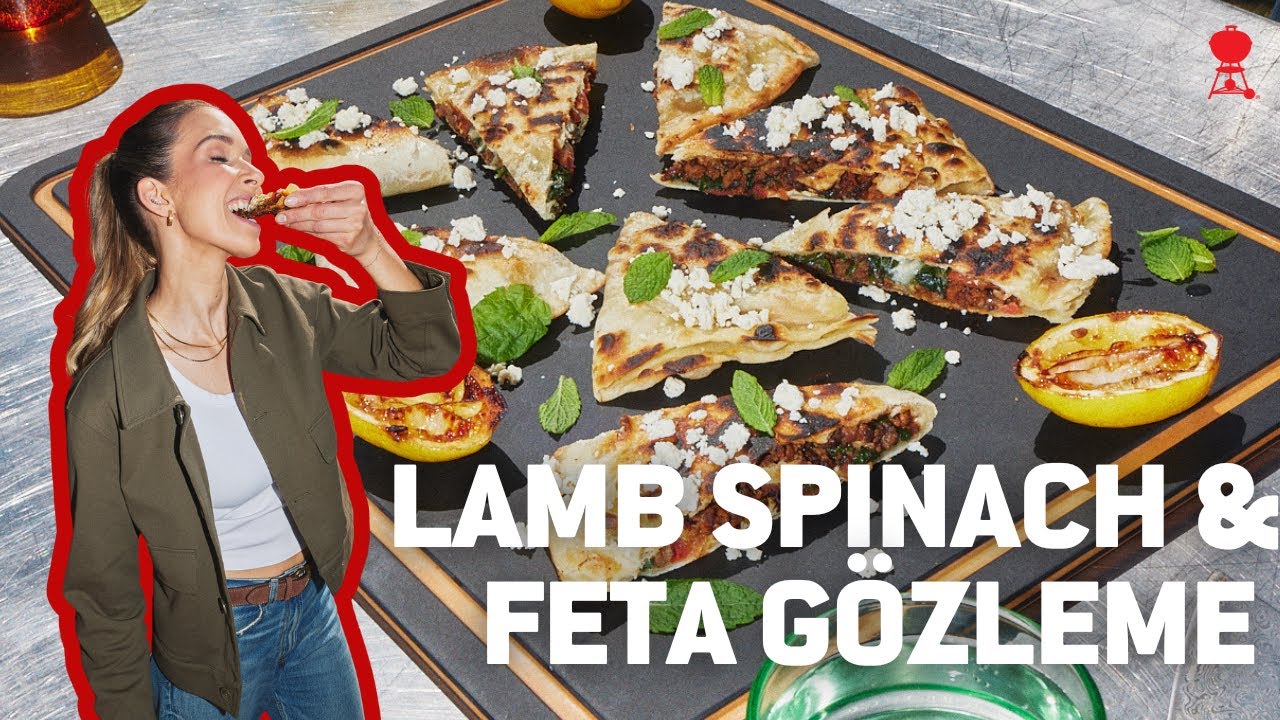 Lamb, Spinach, and Feta Gözleme on the Weber Slate Griddle
